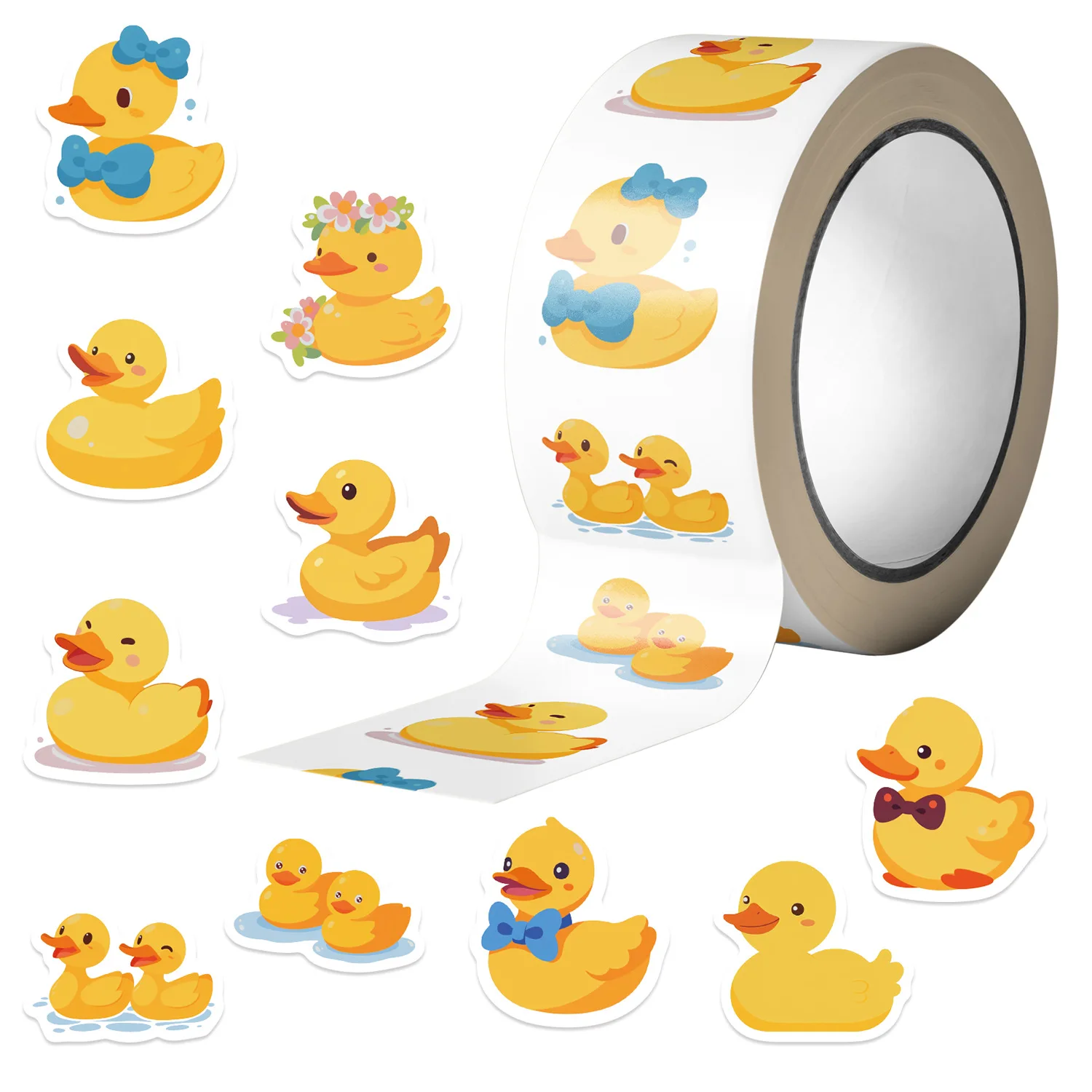 Kids Toys Yellow - Rouleau d'autocollants de canard jaune de