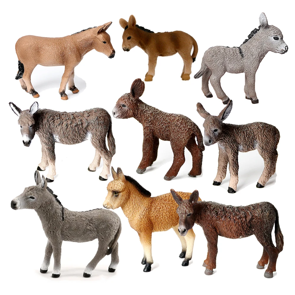 Kids Toys Xmas - Modèle d'âne jouet animaux Figurines ferme
