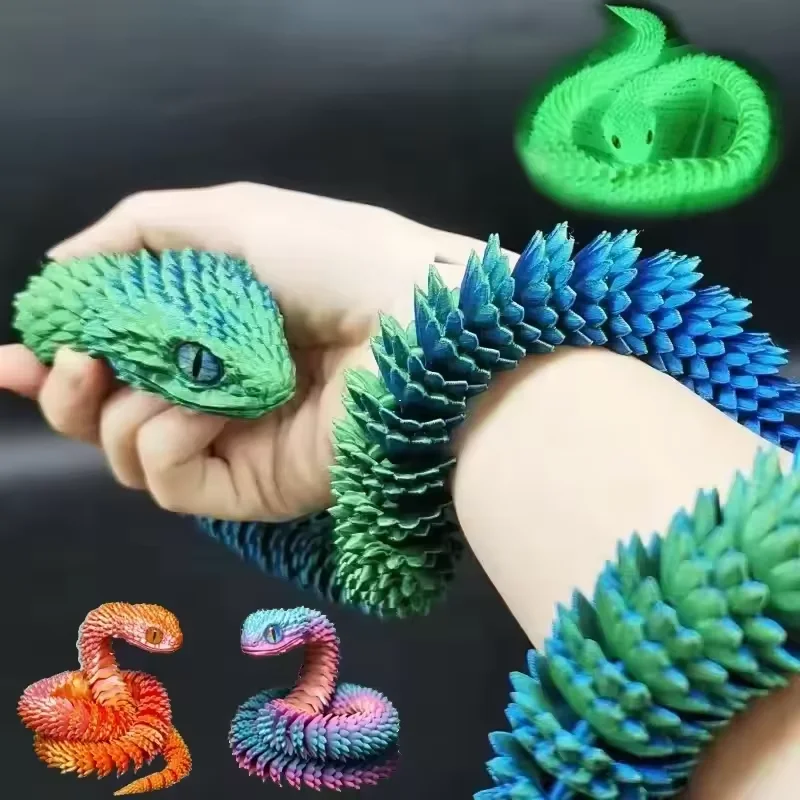 Kids Toys Xmas - Serpent imprimé en 3D, jouet à
