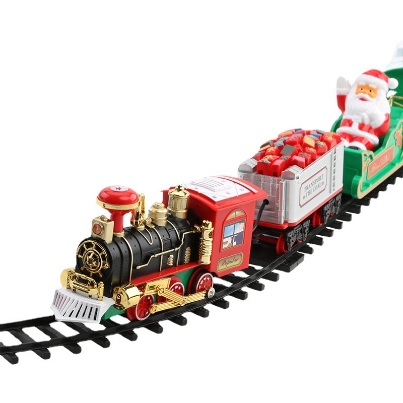 Kids Toys Xmas - Ensemble de train de Noël électrique,